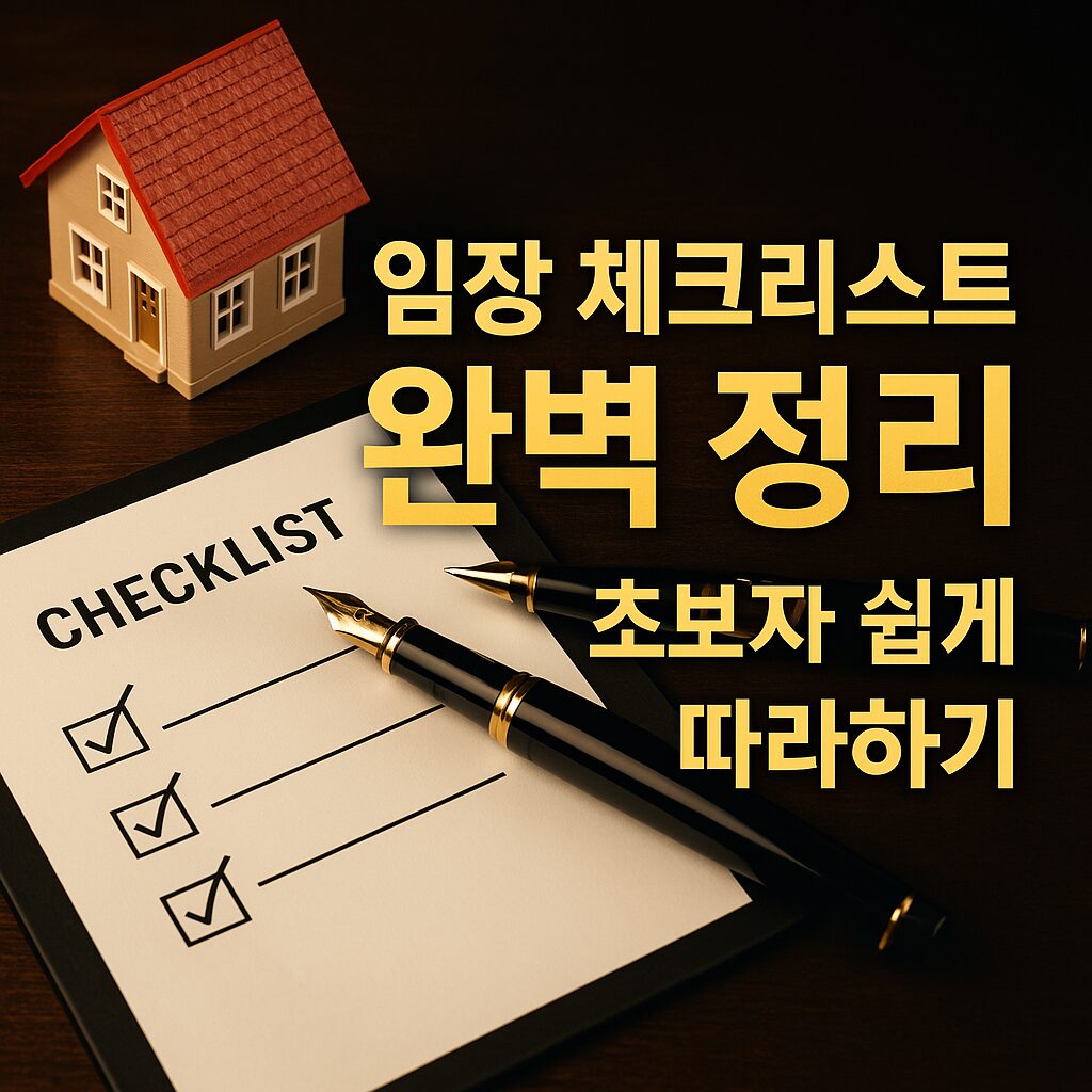 임장 체크리스트 완벽 정리 썸네일 – 부동산 초보자를 위한 실전 임장 준비 가이드 이미지