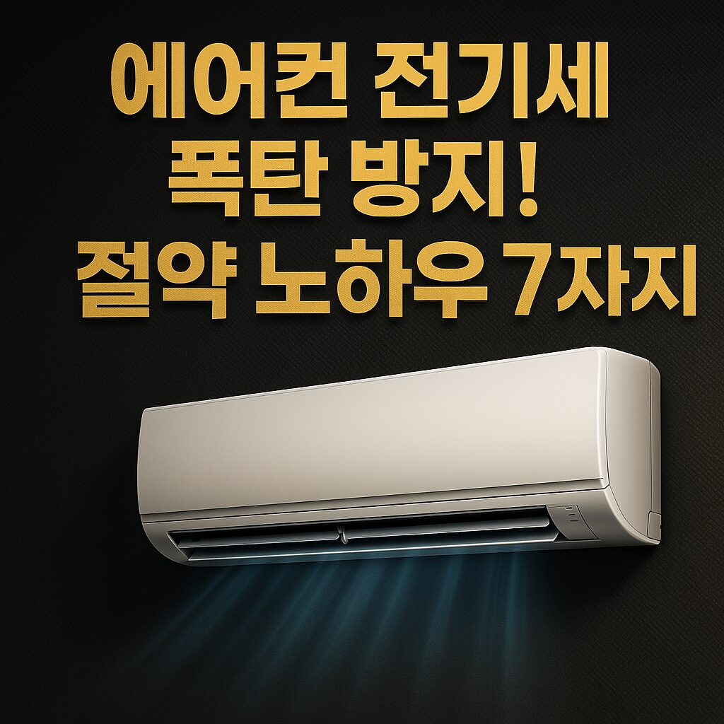 에어컨 전기세 절약 노하우 7가지 – 전기세 폭탄을 피하는 스마트한 여름철 냉방 비용 절감 방법
